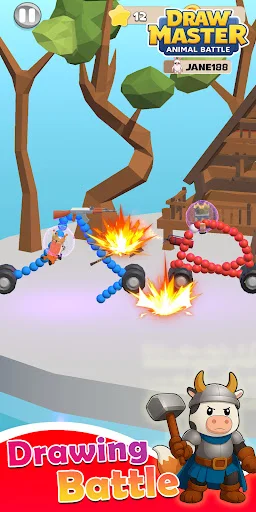 Download Draw & Smash Animal Cars 3D Terbaru – Main Gratis Sekarang - Screenshot 1