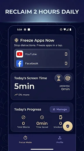 Download Freeze – App Lock & Blocker Terbaru – Fokus & Produktif - Screenshot 1