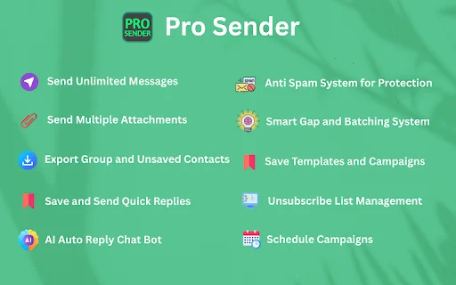 Pro Sender: Kirim Pesan WhatsApp Bulk Otomatis & Gratis - Screenshot 1