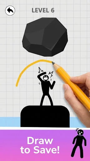 Download Save Stickman: Brain Draw Line Terbaru – Asah Otak Seru - Screenshot 1