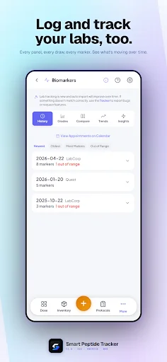 Unduh Smart Peptide Tracker Terbaru – Lacak Peptida Secara Mudah - Screenshot 5