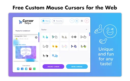 Cursor Helper: Kursor Mouse Kustom Gratis & Menarik untuk Chrome - Screenshot 1