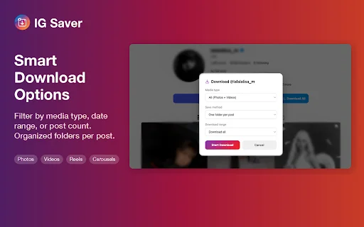 IG Saver 2026: Download Video, Reels & Foto Instagram Gratis - Screenshot 2