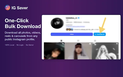 IG Saver 2026: Download Video, Reels & Foto Instagram Gratis - Screenshot 1