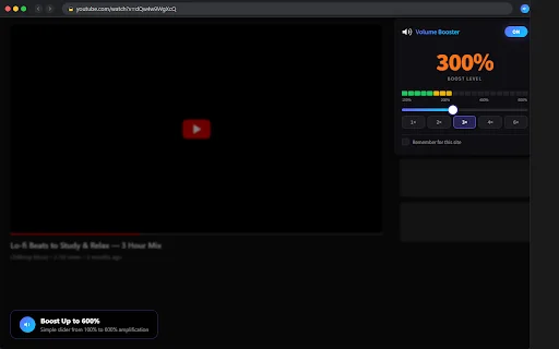 Volume Booster – Tingkatkan Volume Browser Hingga 600% Gratis - Screenshot 1