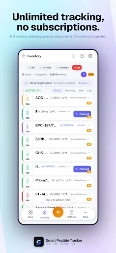 Unduh Smart Peptide Tracker Terbaru – Lacak Peptida Secara Mudah - Screenshot 2