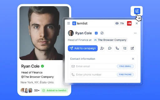Download lemlist Chrome Extension – Automasi Email & CRM Terbaik - Screenshot 1