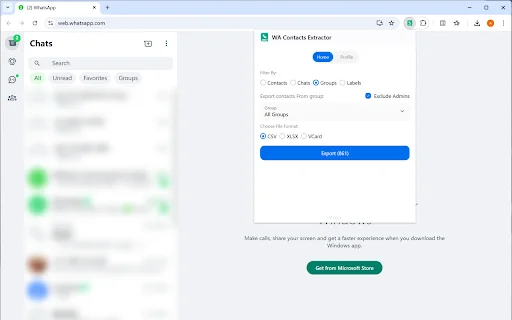 Ekspor Kontak WhatsApp – Simpan Nomor WA Cepat & Aman - Screenshot 1