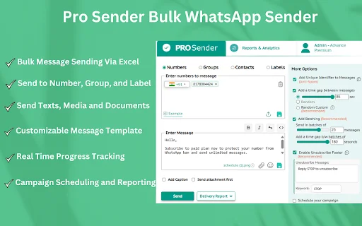 Pro Sender: Kirim Pesan WhatsApp Bulk Otomatis & Gratis - Screenshot 2