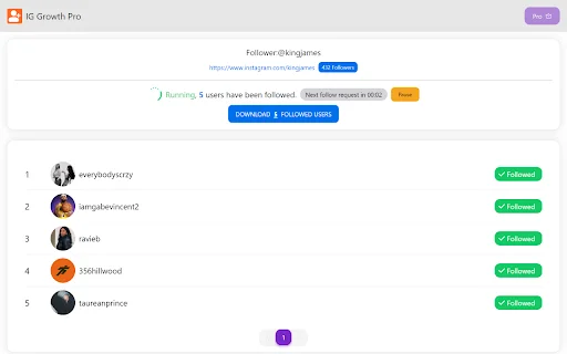 IG Growth Pro Terbaru – Tool Auto Follow Instagram Gratis - Screenshot 3
