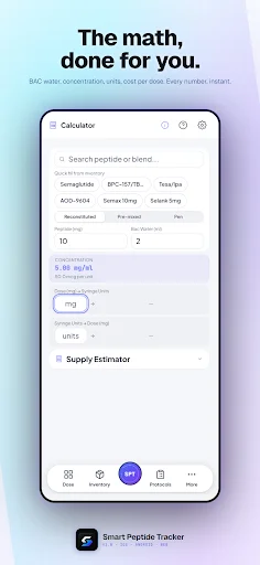 Unduh Smart Peptide Tracker Terbaru – Lacak Peptida Secara Mudah - Screenshot 8