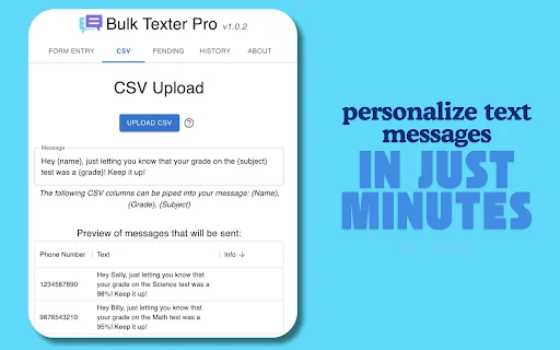 Bulk Texter Pro – Kirim Pesan Massal Efisien & Personal - Screenshot 1