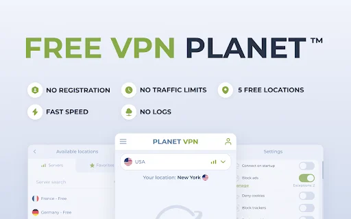 Download Planet VPN Chrome – VPN Gratis & Cepat Indonesia - Screenshot 1
