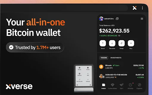 Download Xverse Bitcoin Wallet: Kelola BTC, Ordinals & Runes Aman - Screenshot 1