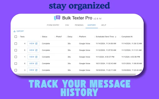 Bulk Texter Pro – Kirim Pesan Massal Efisien & Personal - Screenshot 2