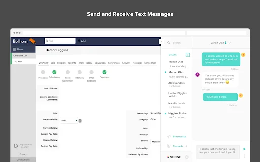 Sense Messaging for Chrome: Kirim SMS ATS Langsung di Browser - Screenshot 1