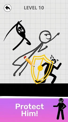 Download Save Stickman: Brain Draw Line Terbaru – Asah Otak Seru - Screenshot 3