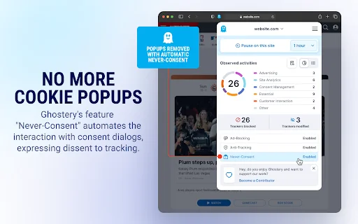 Ghostery AdBlocker: Browser Cepat & Privasi Maksimal – Unduh - Screenshot 3