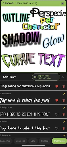 Download xCanvas 2 – AI Fonts Lettering Terbaru – Desain Gratis - Screenshot 1
