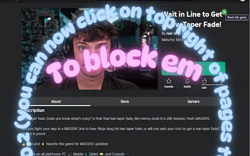 Download Roblox Game Blocker Terbaru – Sembunyikan Game Tidak Relevan - Screenshot 4