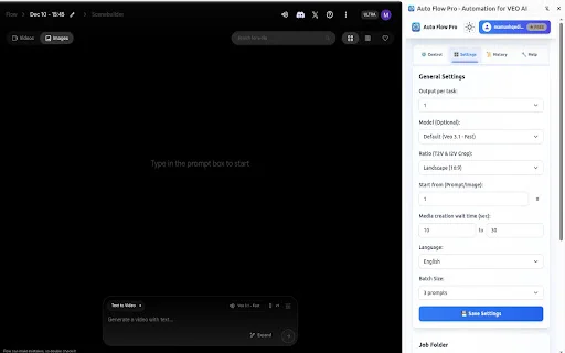 Auto Flow Pro: Otomatisasi Video VEO AI & Batch Processing - Screenshot 2