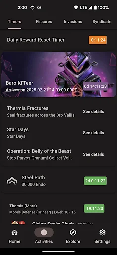 Download Cephalon Navis – Pelacak Warframe Terbaik di Android - Screenshot 2