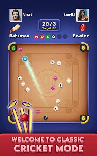 Download Carrom Cricket: Disc Pool Game – Main Carrom Seru Online - Screenshot 6