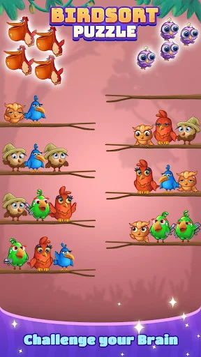 Download Bird Sort: Color Puzzle Master Terbaru – Game Asah Otak - Screenshot 4