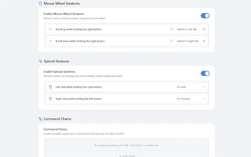 FlowMouse: Ekstensi Mouse Gesture Chrome Terbaik & Privasi - Screenshot 3
