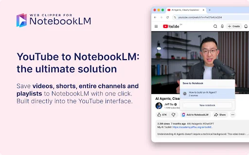 Web Clipper for NotebookLM – Simpan Konten Web & YouTube Instan - Screenshot 1