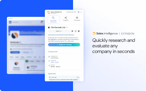 Similarweb Sales Extension: Cari Prospek & Email Bisnis Cepat - Screenshot 1