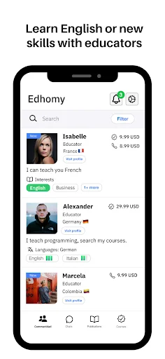 Download Edhomy Platform Terbaru – Belajar Bahasa dengan Pengajar - Screenshot 1