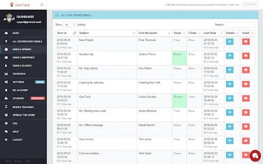 Download Geotrack Email Tracking Terbaru – Lacak Email Gratis - Screenshot 2