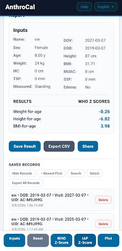 Download AnthroCal Versi Terbaru – Aplikasi Penilaian Pertumbuhan Anak - Screenshot 2