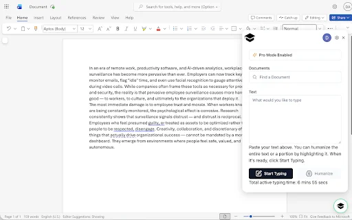 Duey.ai Humanizer: Auto Typer & Penulis AI untuk Google Docs - Screenshot 2