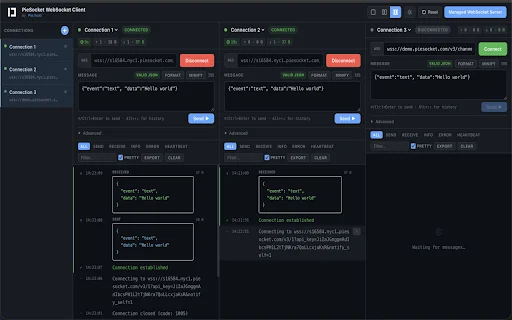 Download PieSocket WebSocket Client – Debugging API Terbaik - Screenshot 4