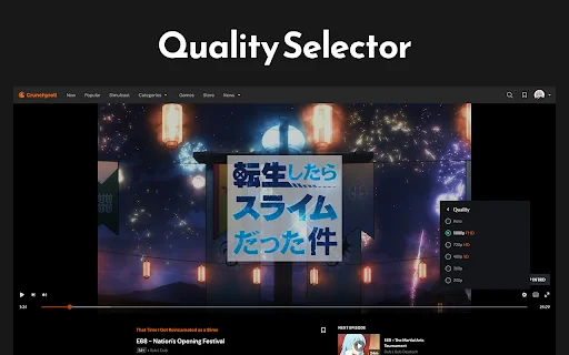 Download Crunchyroll Enhancer CrOptix – Tingkatkan Kualitas Video - Screenshot 1