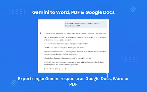 Ekspor Gemini ke Word & PDF – Unduh Ekstensi Gratis Sekarang - Screenshot 2
