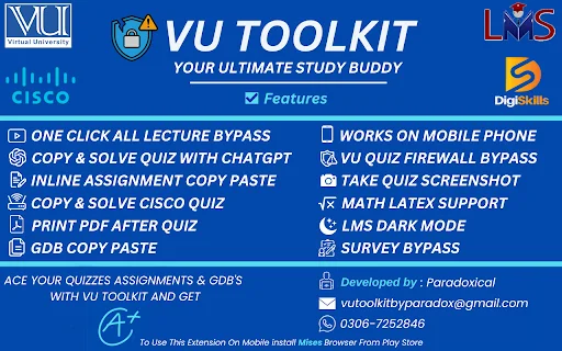 Download VU Toolkit Terbaru – Bypasser Quiz & LMS Terbaik - Screenshot 1