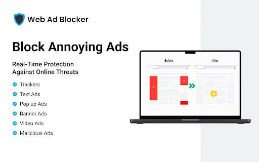 Download Web Ad Blocker Terbaru – Blokir Iklan & Pelacak Aman - Screenshot 1