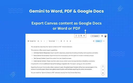 Ekspor Gemini ke Word & PDF – Unduh Ekstensi Gratis Sekarang - Screenshot 5