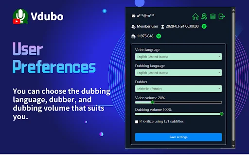 Download Vdubo Terbaru – Dubbing AI YouTube Otomatis & Cepat - Screenshot 4