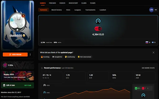 Download FACEIT FORECAST Terbaru – Statistik Faceit Gratis - Screenshot 3