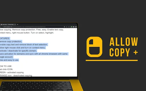 Allow Copy +: Salin Teks dari Situs Web Terproteksi dengan Mudah - Screenshot 2