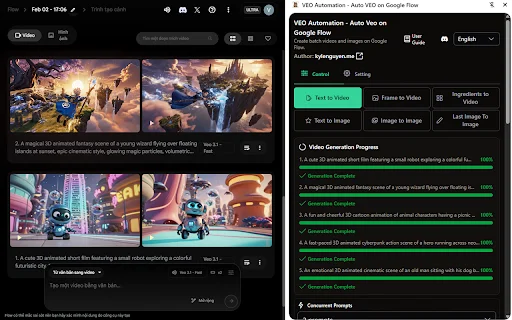 VEO Automation Terbaru – Auto VEO & Nano Banana Google Flow - Screenshot 1