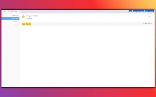 OrangeMonkey Terbaru – Pengelola Userscript Ringan untuk Browser - Screenshot 1