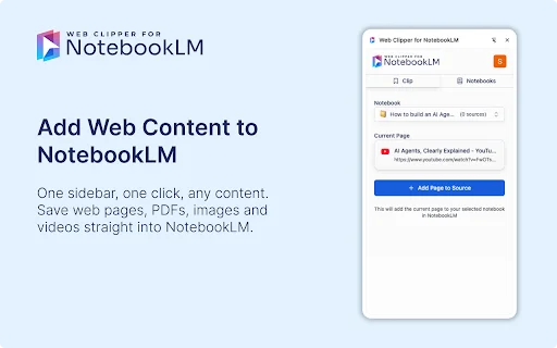 Web Clipper for NotebookLM – Simpan Konten Web & YouTube Instan - Screenshot 2