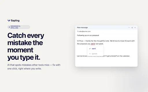 Sapling Grammar Checker: Asisten Penulisan AI Terbaik Anda - Screenshot 1