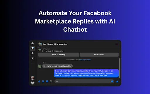 FB Auto Reply AI: Chatbot Otomatis untuk Marketplace Indonesia - Screenshot 1