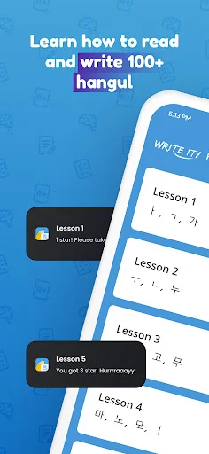 Download Write It! Korean Terbaru – Belajar Menulis Hangul Gratis - Screenshot 1